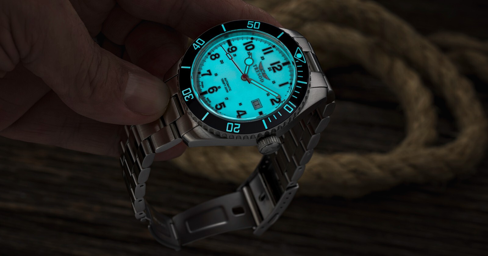 Tresod Ocean Master SWISS MADE SW200 Automatic Blue Dial Ceramic Bezel SS Watch