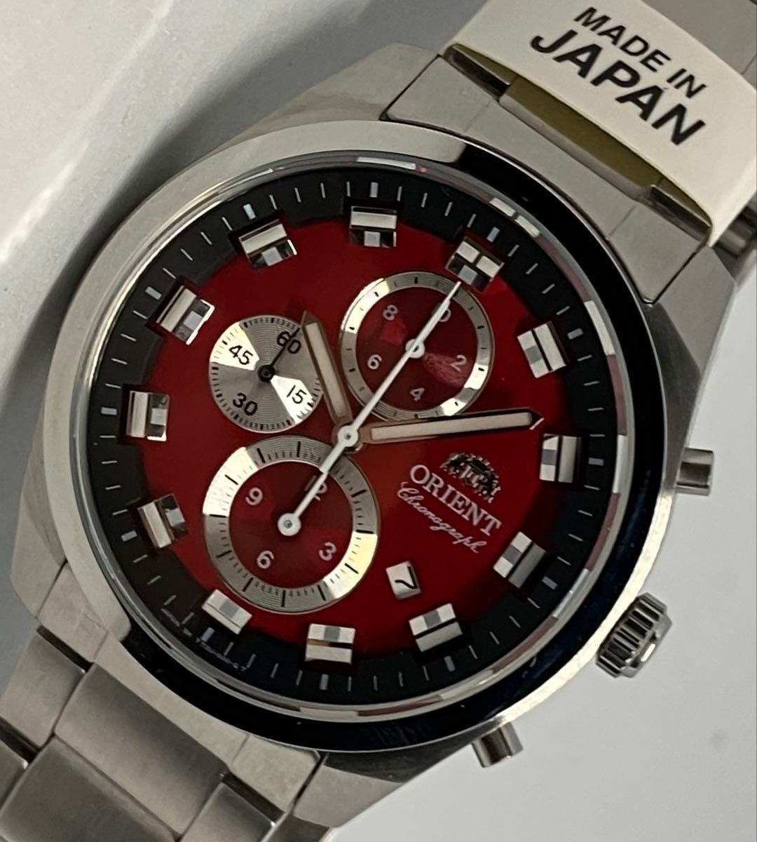 ORIENT NEO70’s WV0481TT Red Chronograph Quartz Men’s Watch Full Set Japan