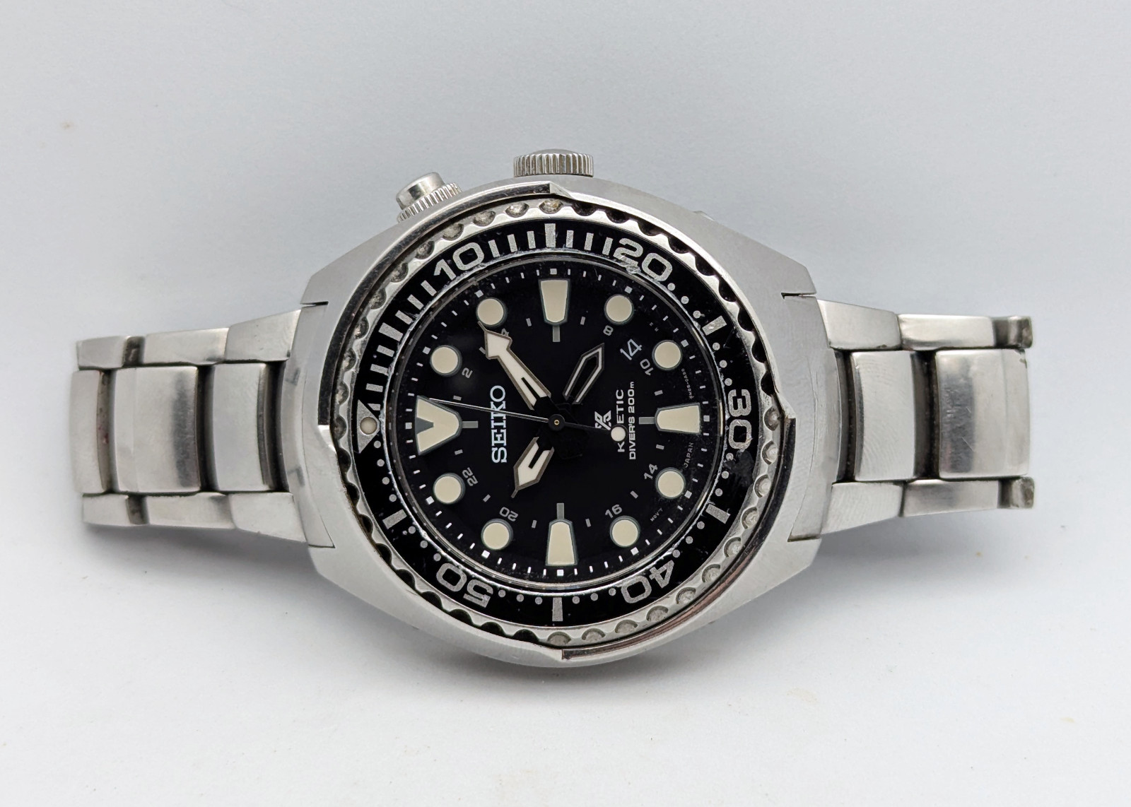 Seiko Prospex SUN019 Kinetic GMT Diver 200M Black Sapphire 5M85 | Runs Strong