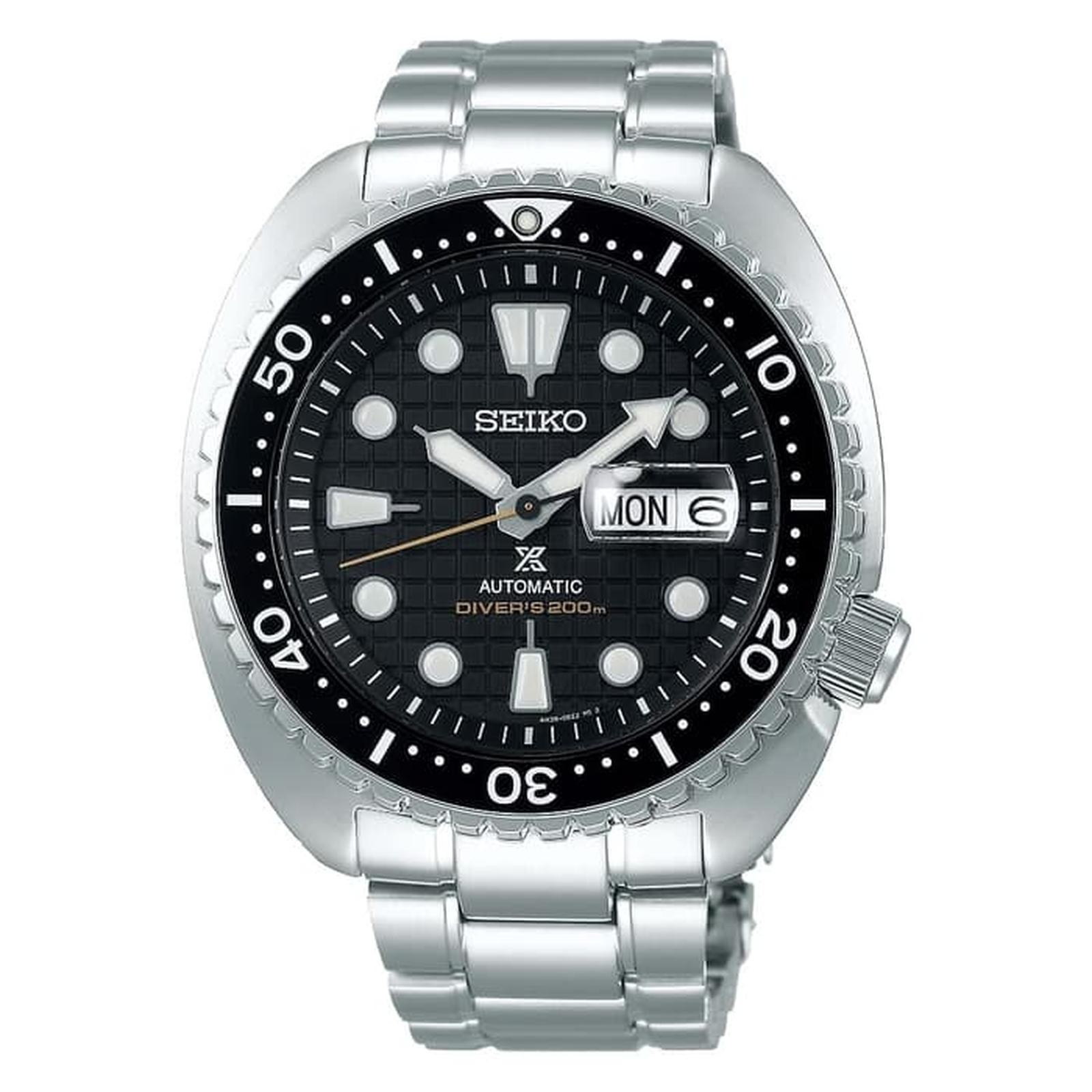 SEIKO ProspeX SRPE03K1 King Turtle Watch Automatic Diver Watch Steel Black NOS