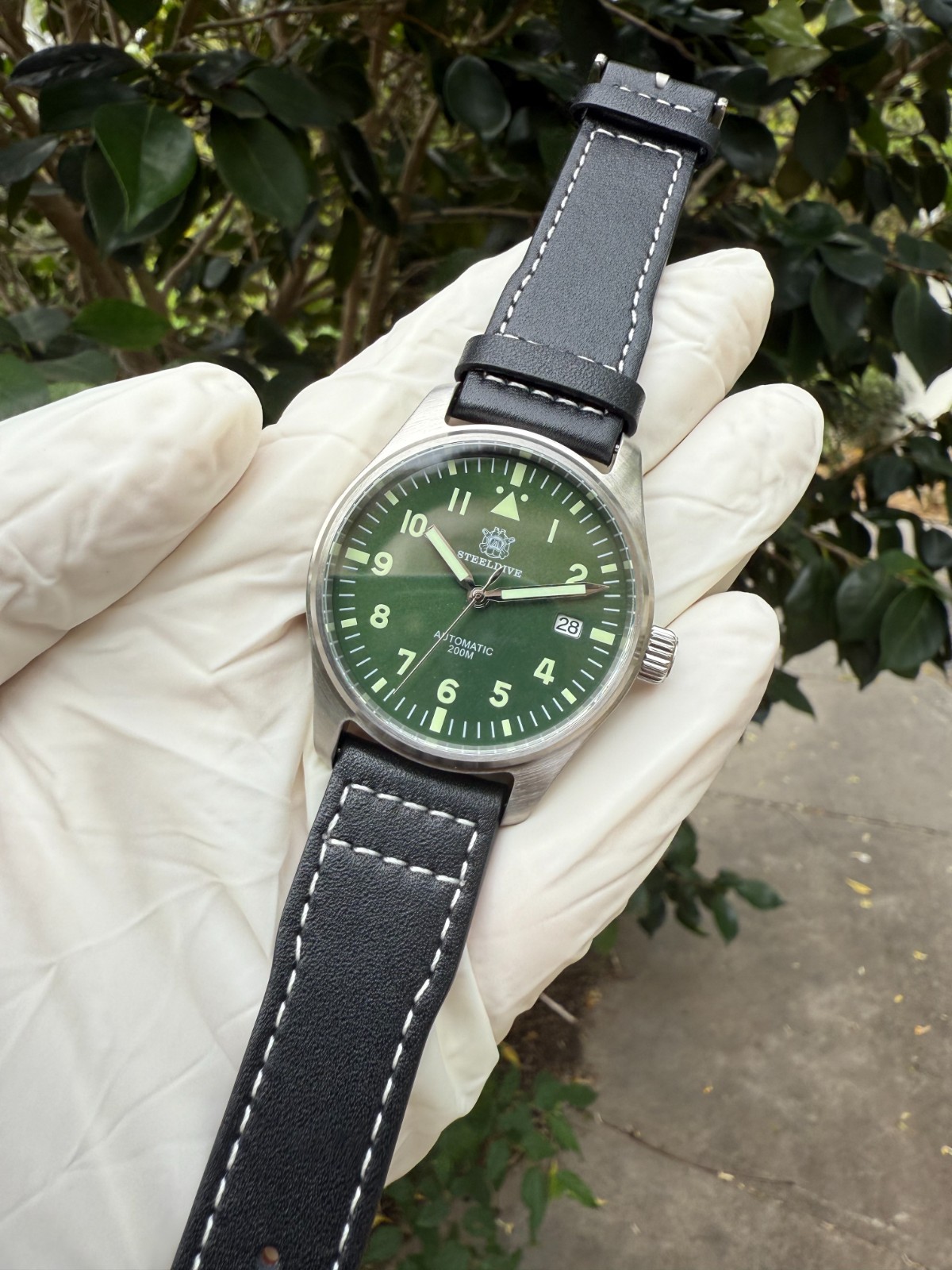 Steeldive SD1940, Mark XVIII Flieger, NH35, Sapphire,Green,Lume,200m Diving,BNIB