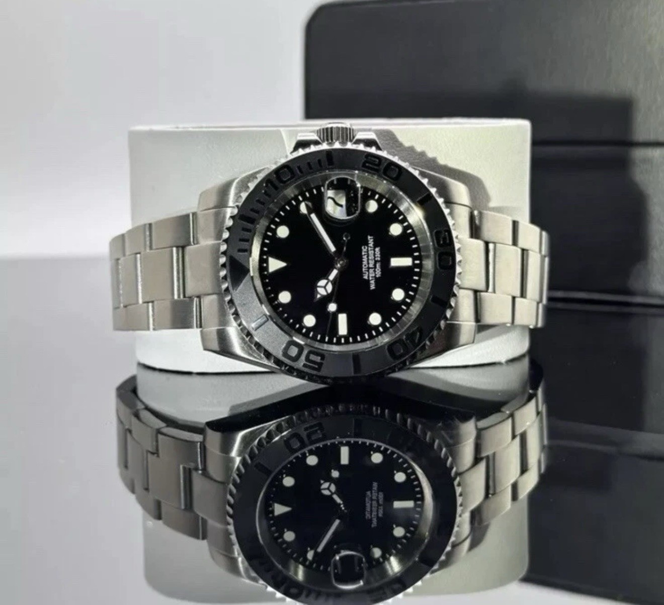 Custom 40mm “YM” Style Black Titanium Dive Mod Watch w/ NH35 Automatic