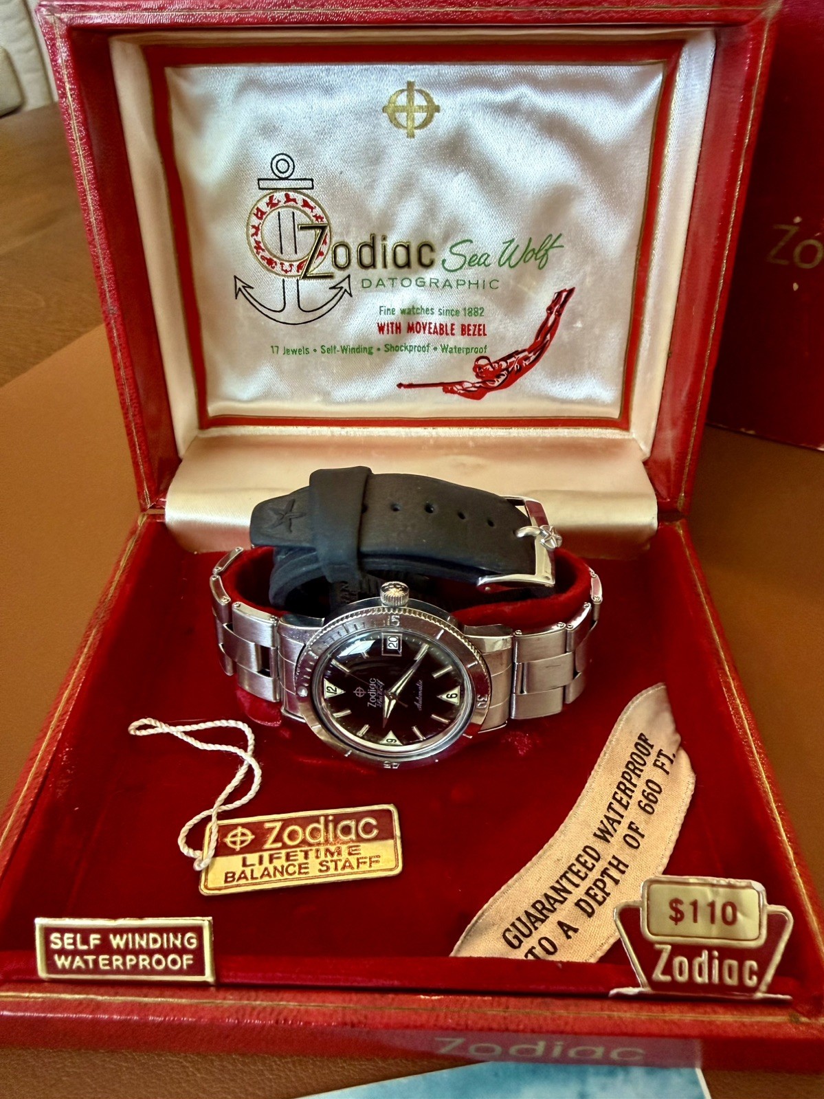 Zodiac Vietnam 2 watch lot Sea Wolf Datographic & Aerospace GMT automatic extras