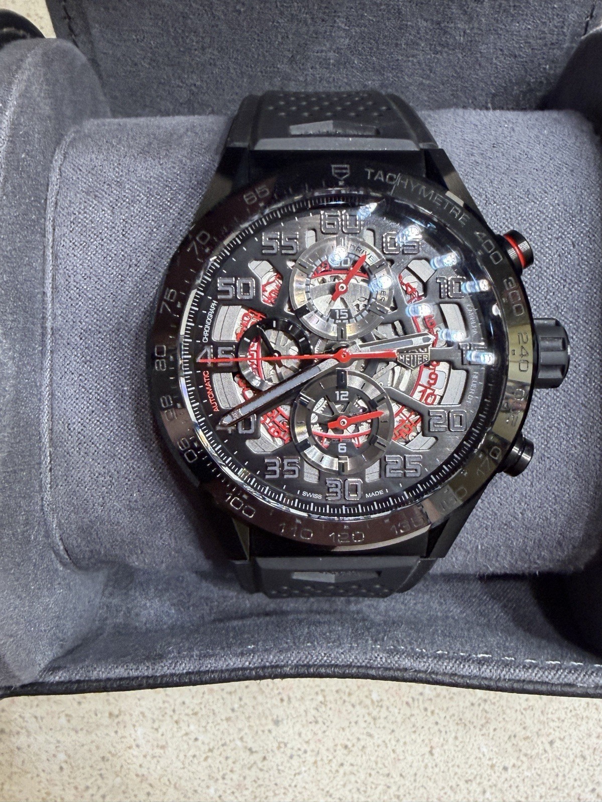 TAG Heuer Carrera Calibre 01 Auto Chronograph Black Ceramic 43mm 100m