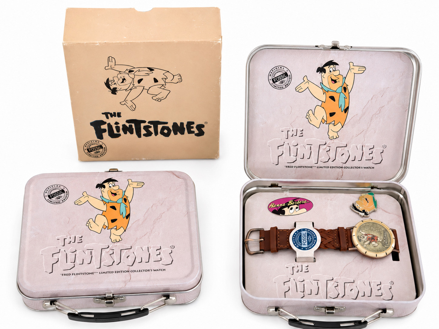 Fossil the Flintstones Limited, edition collectors watch set