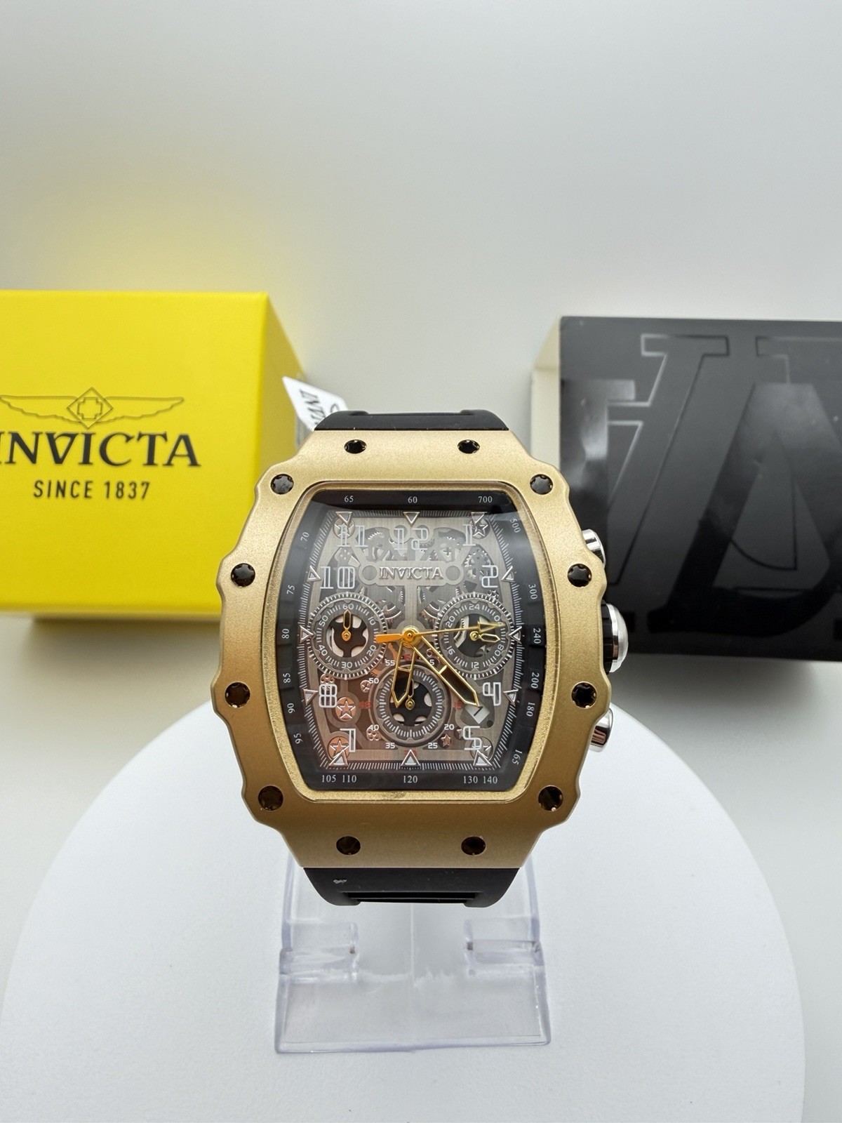 Invicta Cobra Kai Nitro Gen 69698 Men’s Chronograph Watch Gold Black 43mm