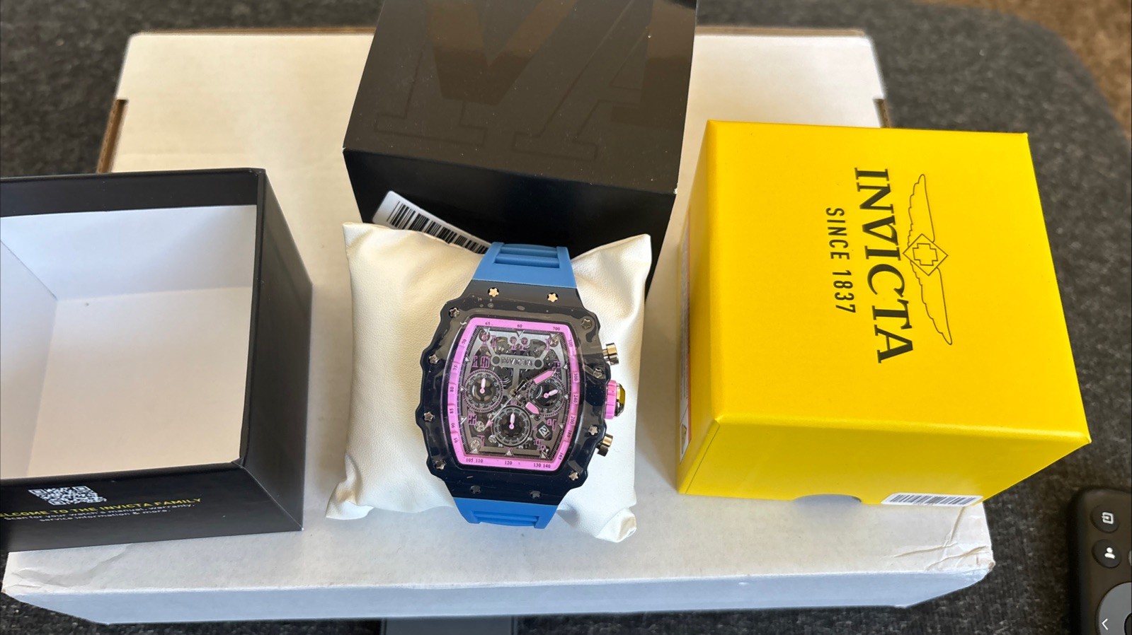Invicta Racing Watch 69734 Men’s Quartz Movement Acrylic with Silver Dial