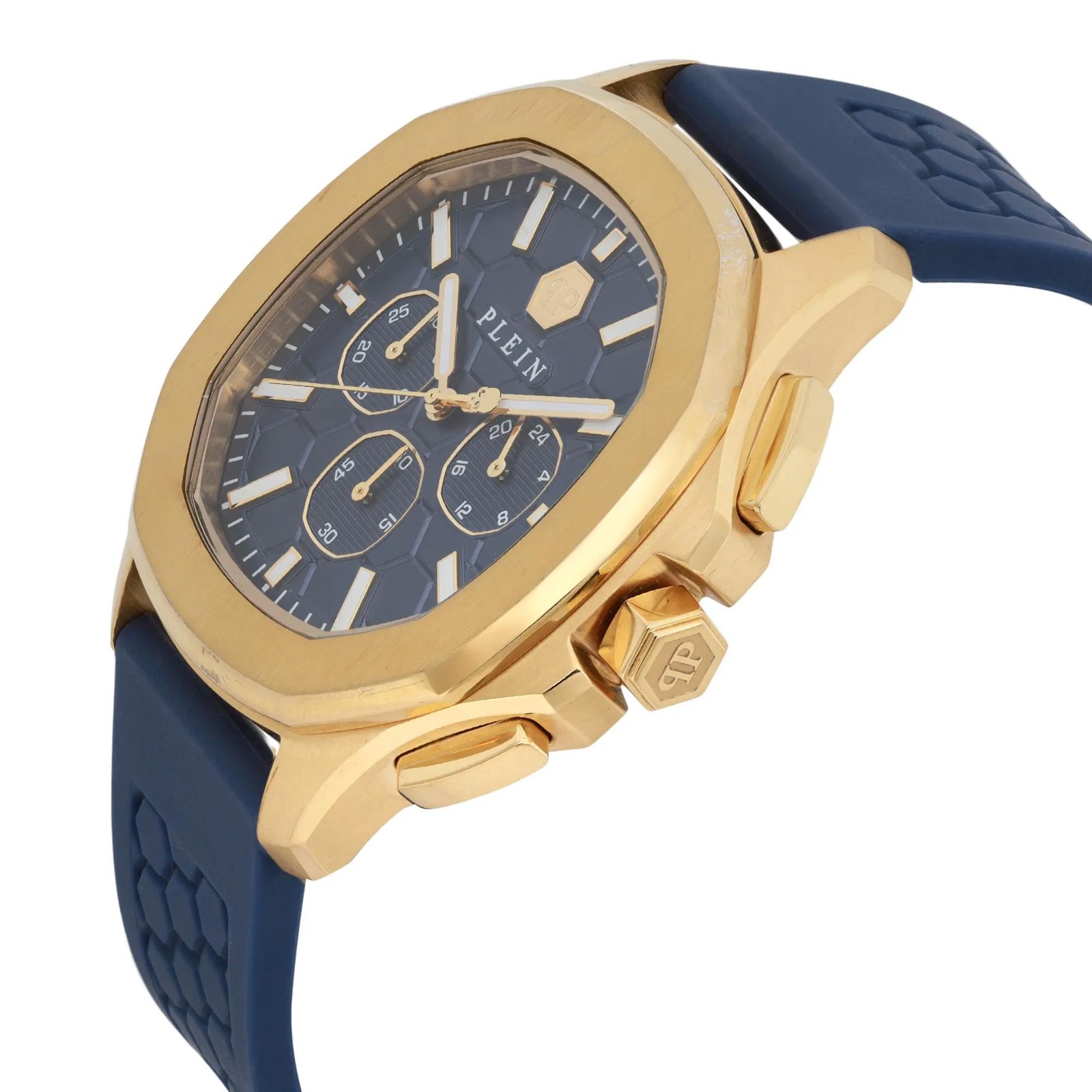 Philipp Plein Spectre Chrono Gold 44MM Watch PWSAA0323, NEW ,NO BOX OR PAPERS