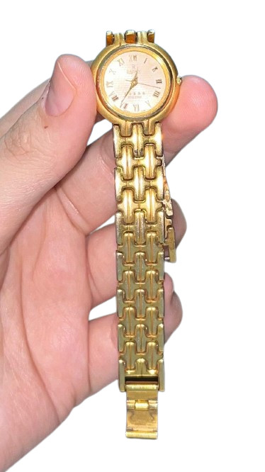 Vintage Darky Five Star Swiss Made Women’s Gold Plated Bracelet Watch 1990s 753.
