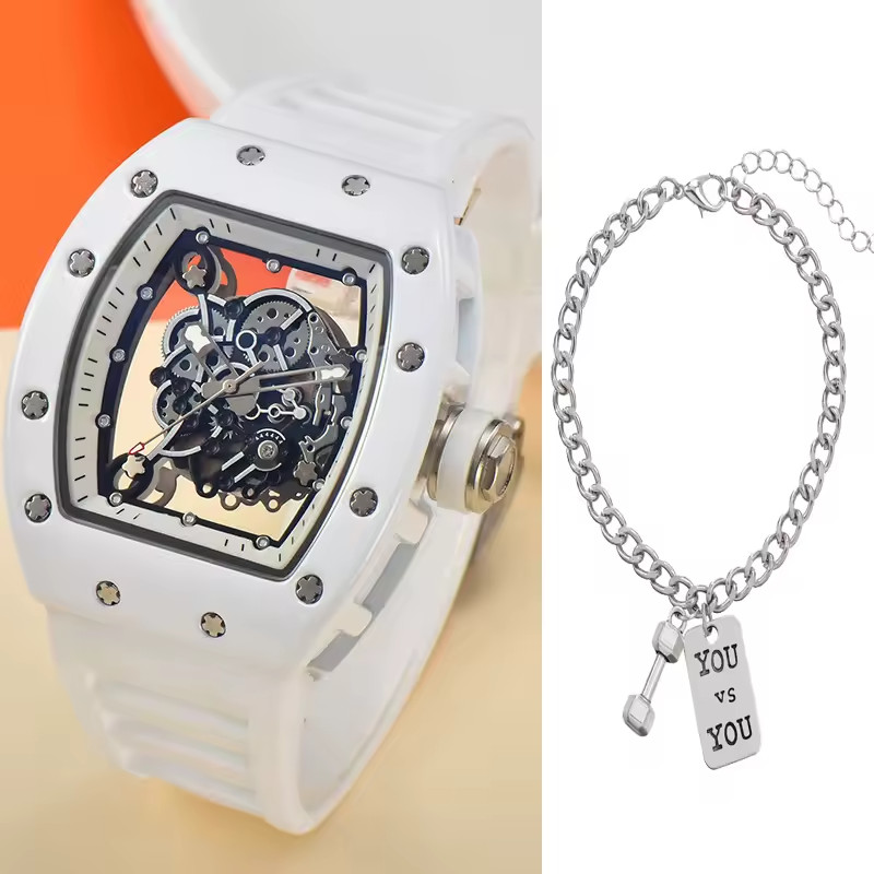 2025 Luxury Men’s Watch Transparent Automatic Quartz Waterproof Luminous