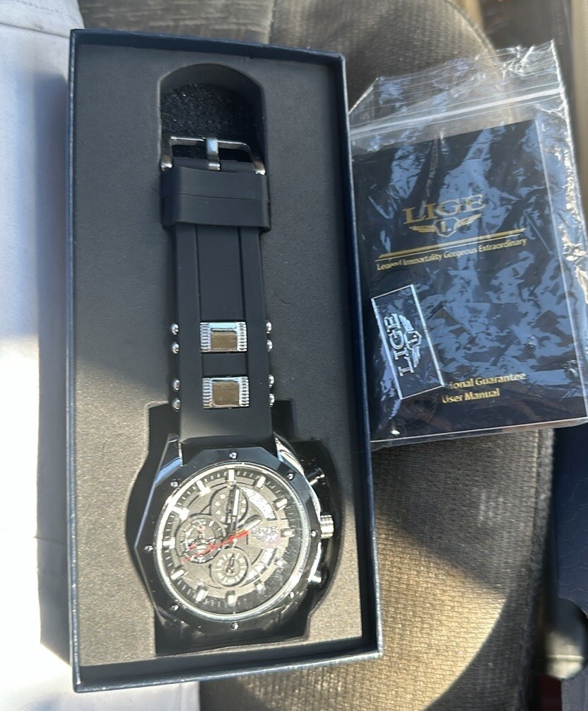 New LIGE MEN’S CHRONOGRAPH Watch 47mm