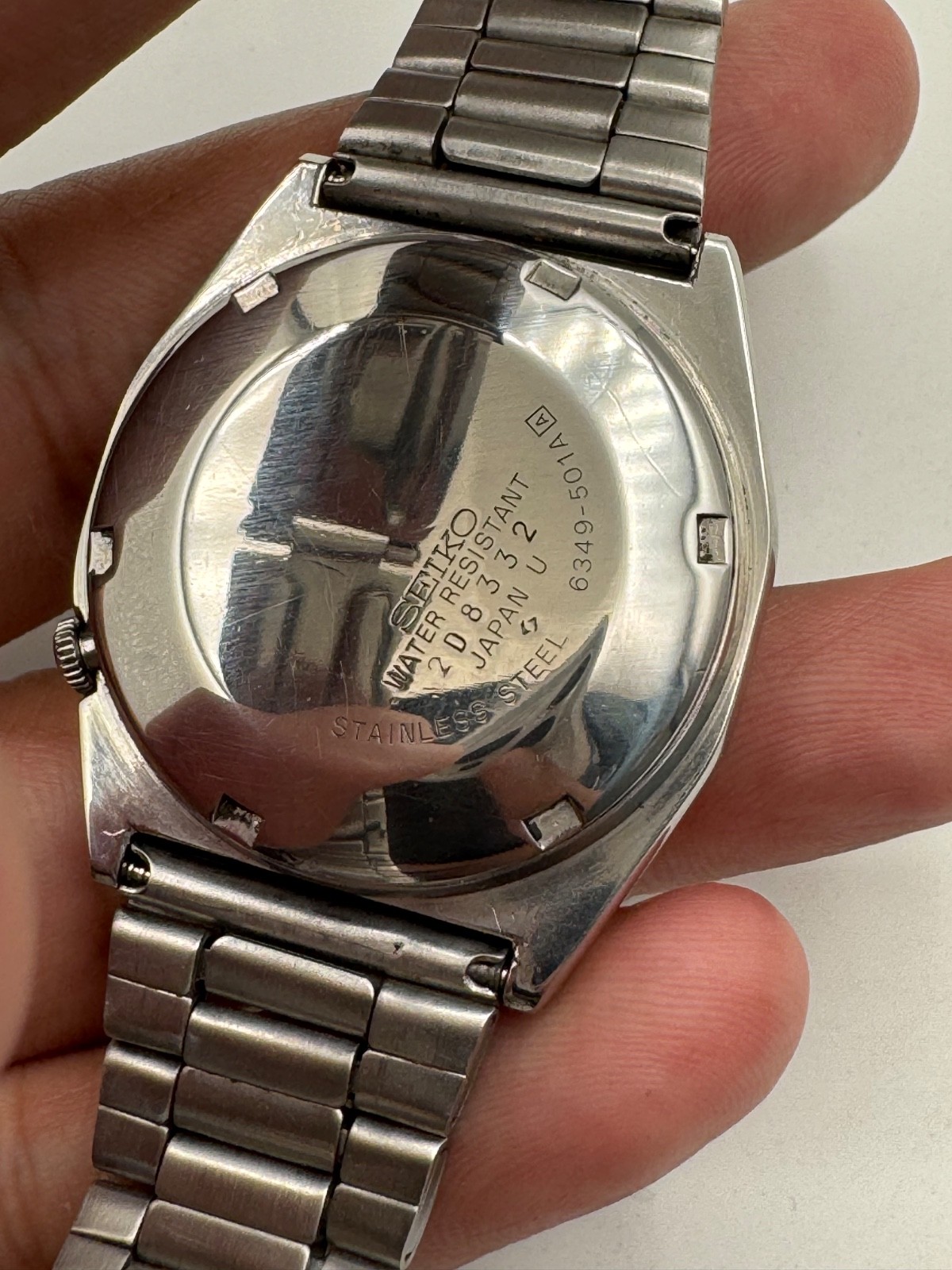 seiko 5 automatic 6349-501A black square for mans