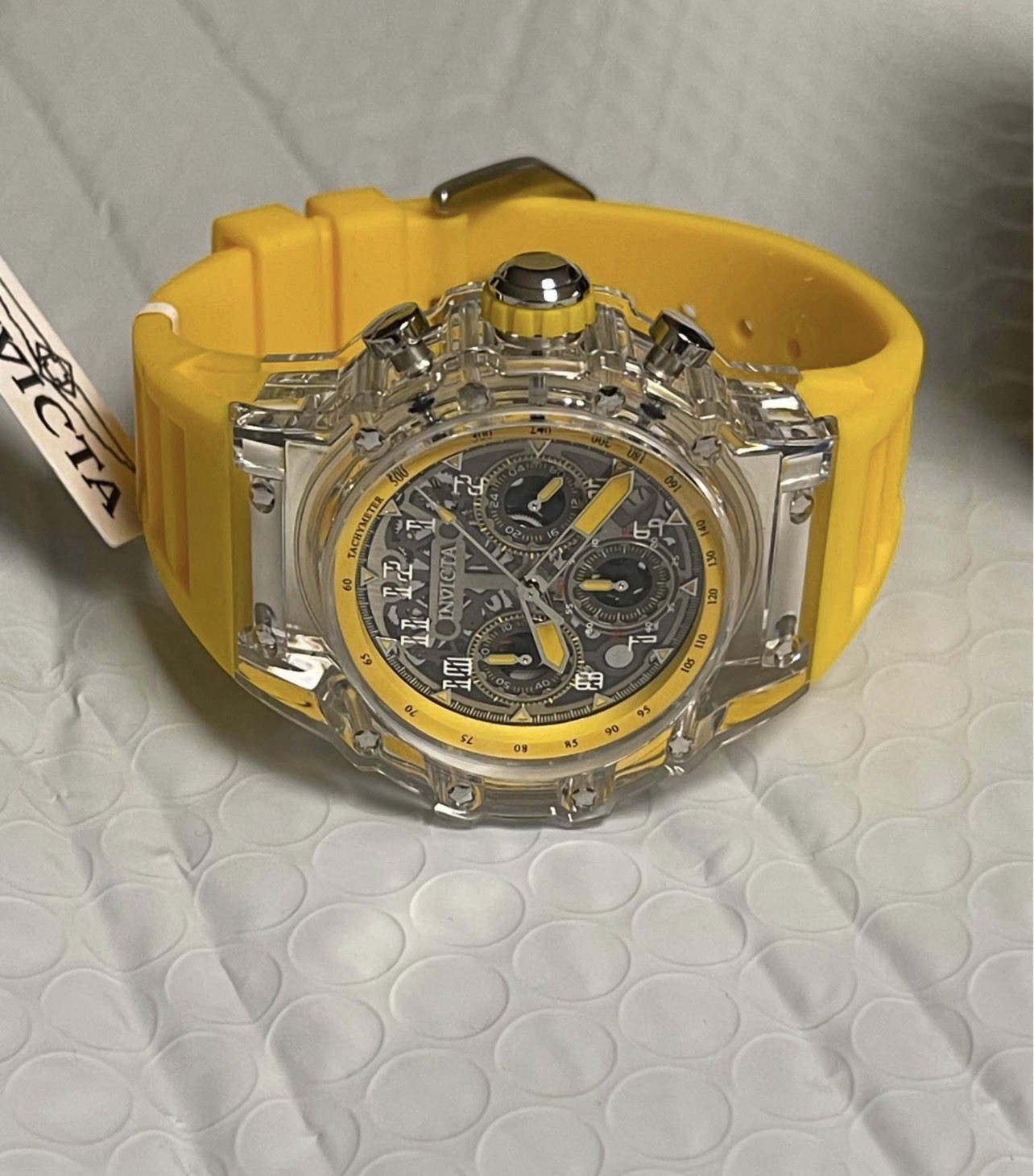 Invicta Racing Vaulthan Men’s Watch – 44mm, Yellow (69677) new