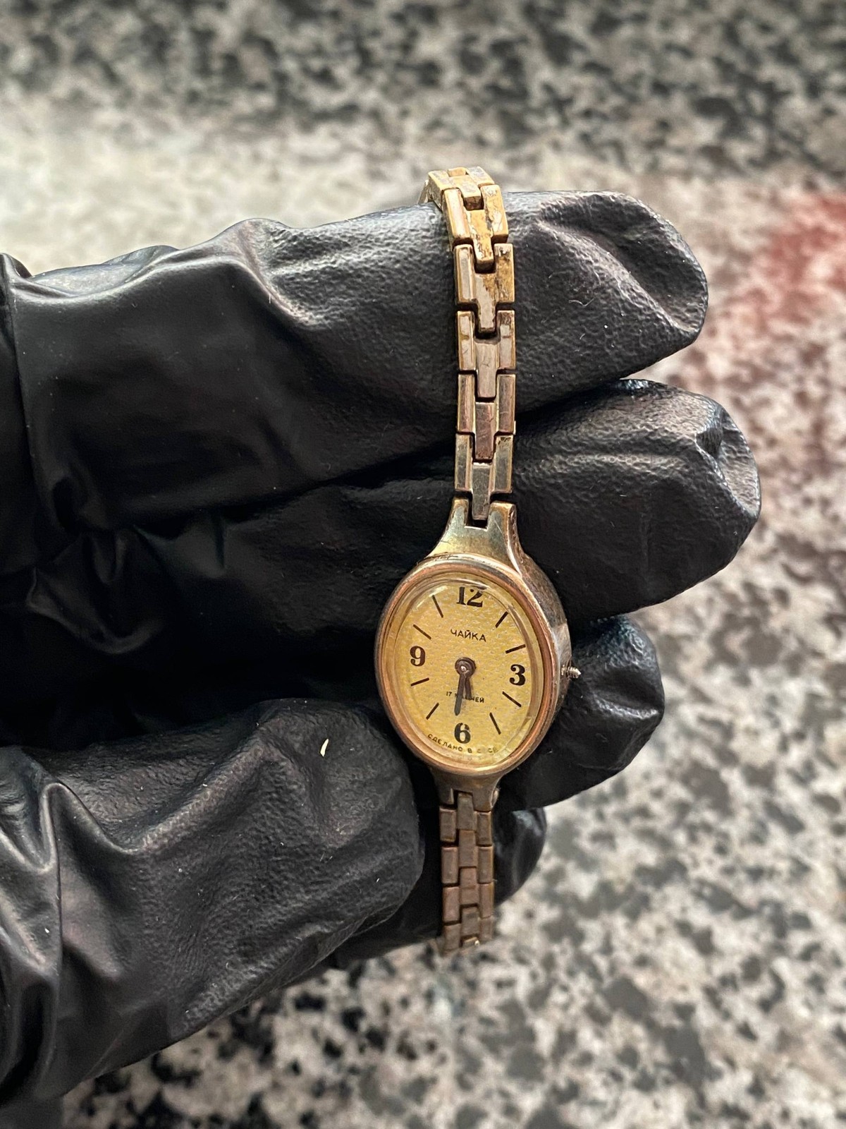 Vintage Chaika Watch Rare Women’s Soviet USSR mechanical Wristwach Gold Plated