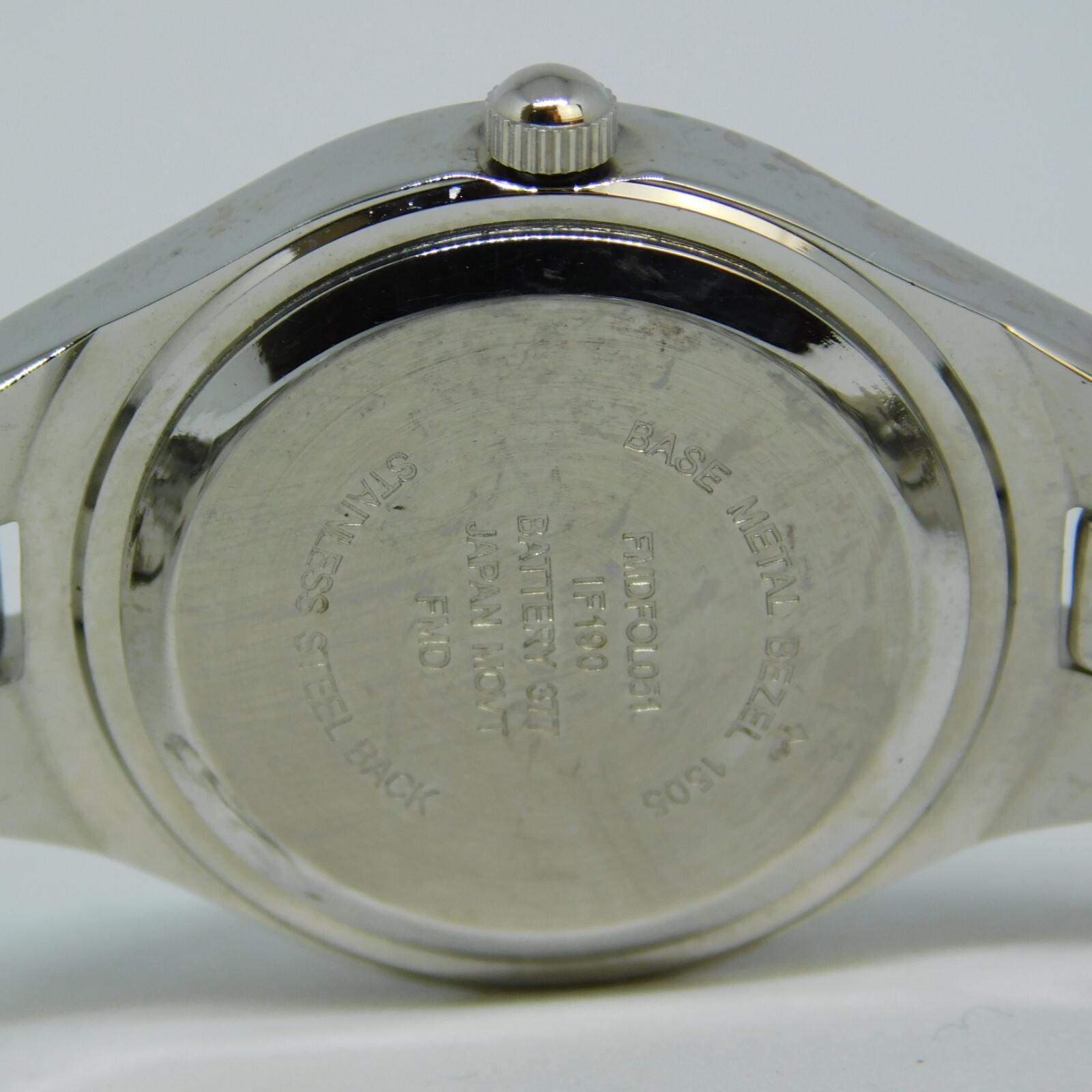 FOLIO FMDFOL051 Silver Tone Quartz Analog Women’s Watch Sz. 6 1/4″ New Battery