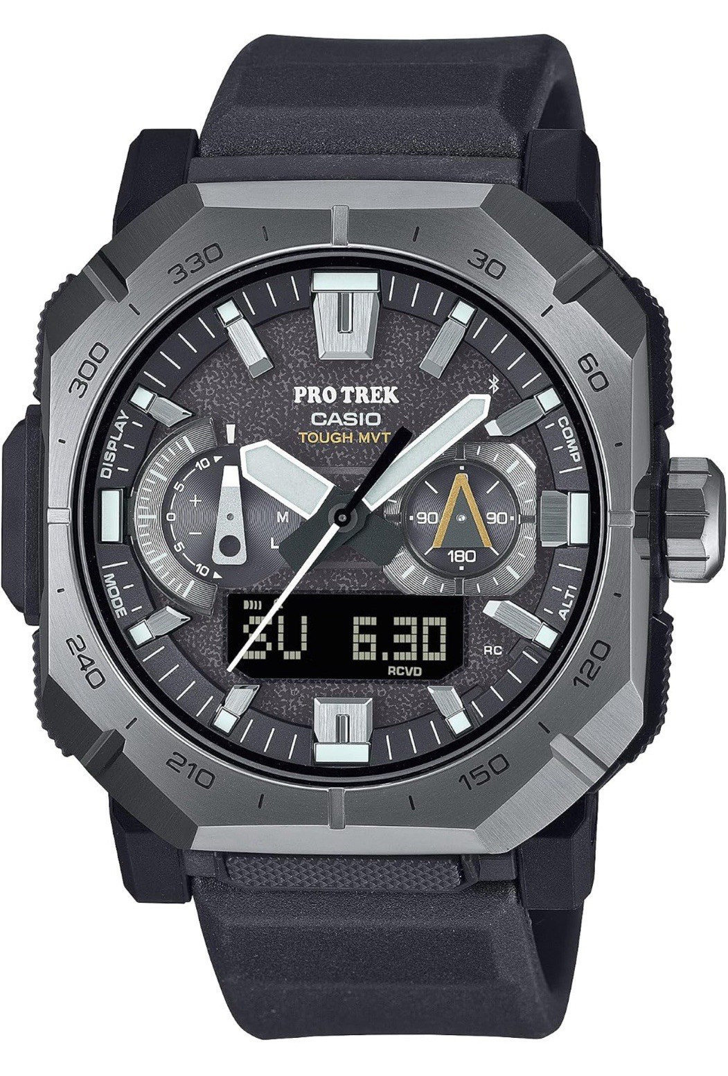 Casio PRO TREK Men’s Analog/Digital Atomic 100m Black Resin Strap 51.6mm