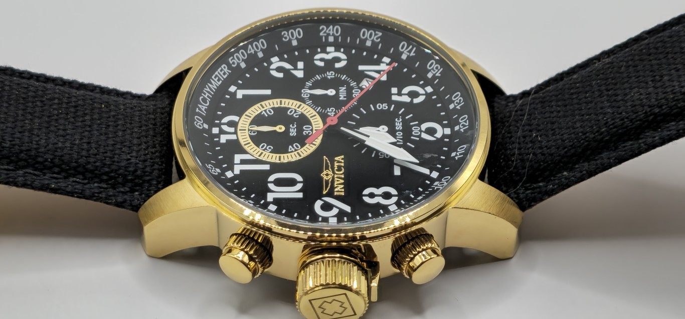 Invicta 1515 Wrist Watch for Men “Lefty” 18KGIP