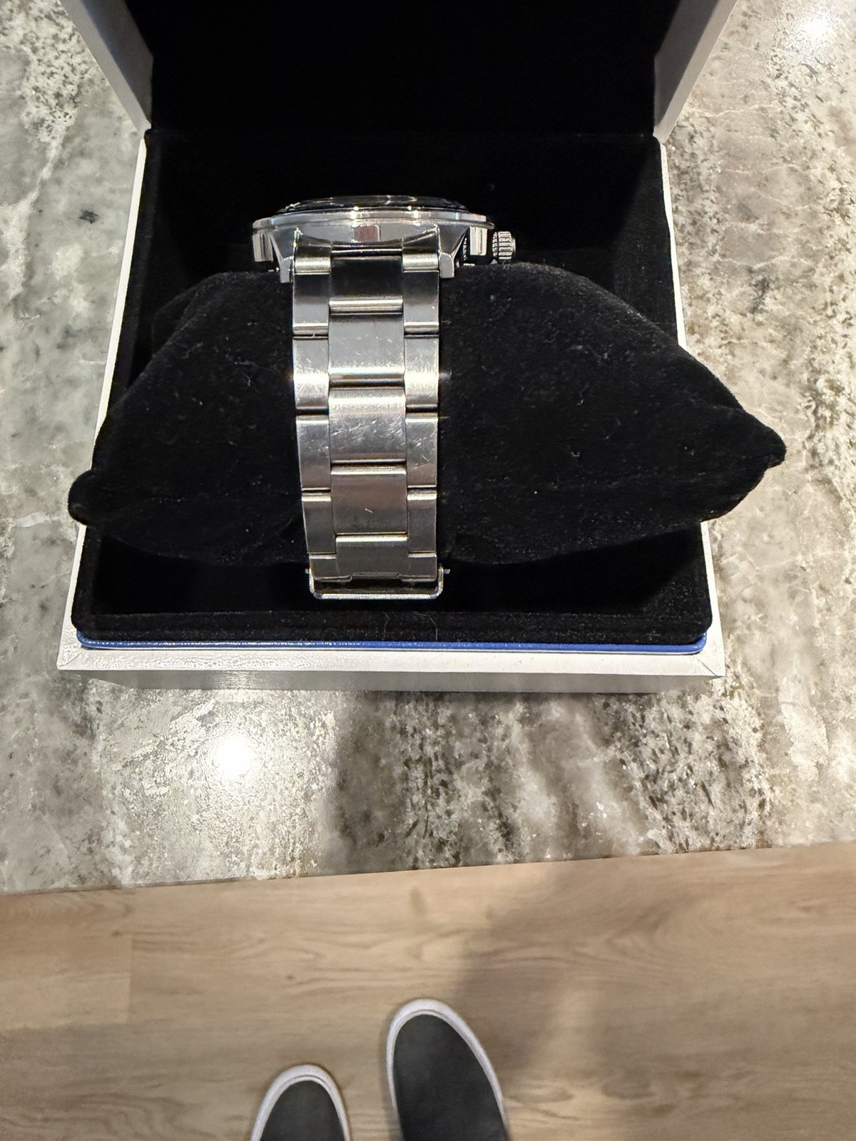 Seiko Presage SSK009 Men’s Automatic GMT Watch Blue Dial SS Bracelet 40.5mm