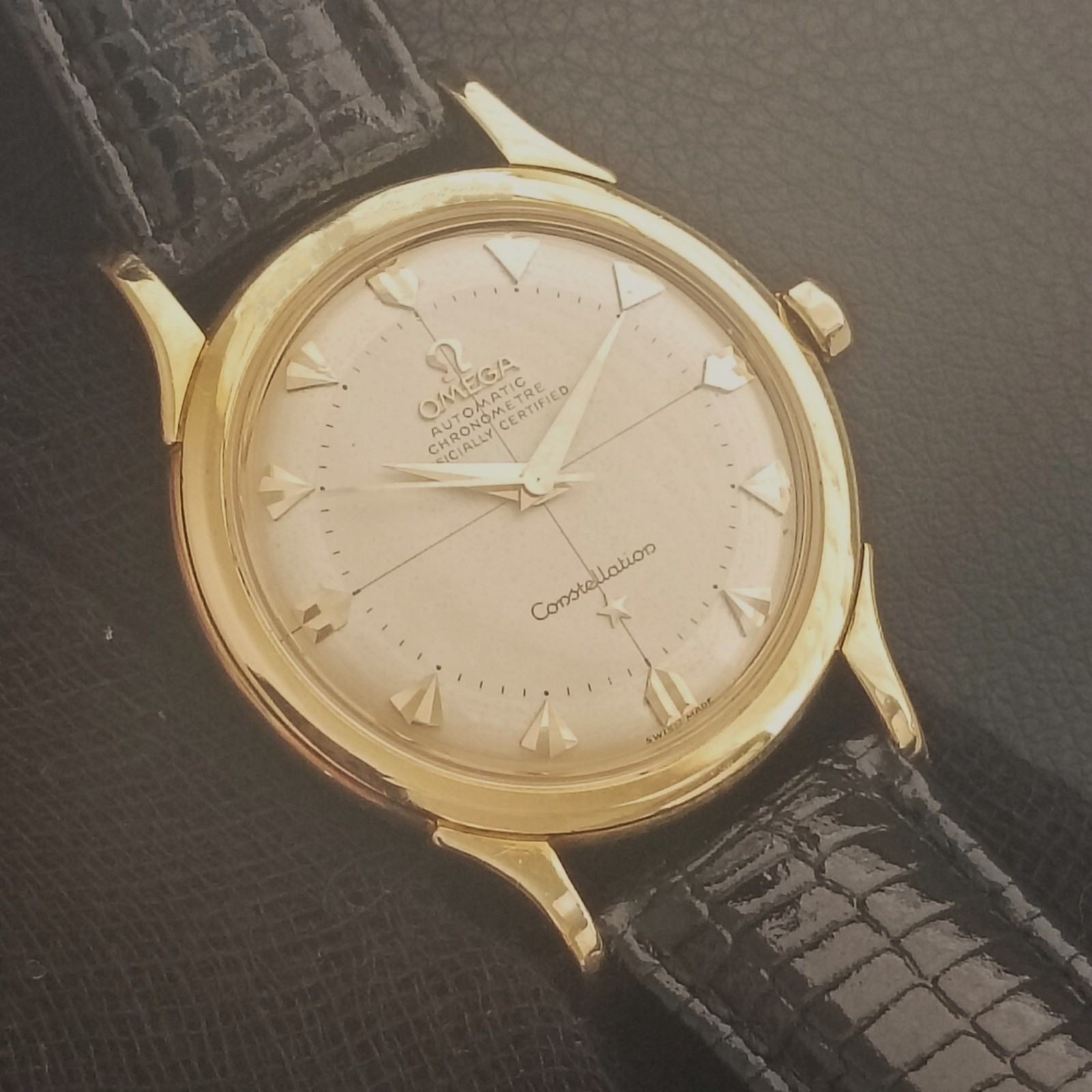 18k Solid Gold OMEGA Constellation Arrow Markers Automatic Vintage Men’s Watch