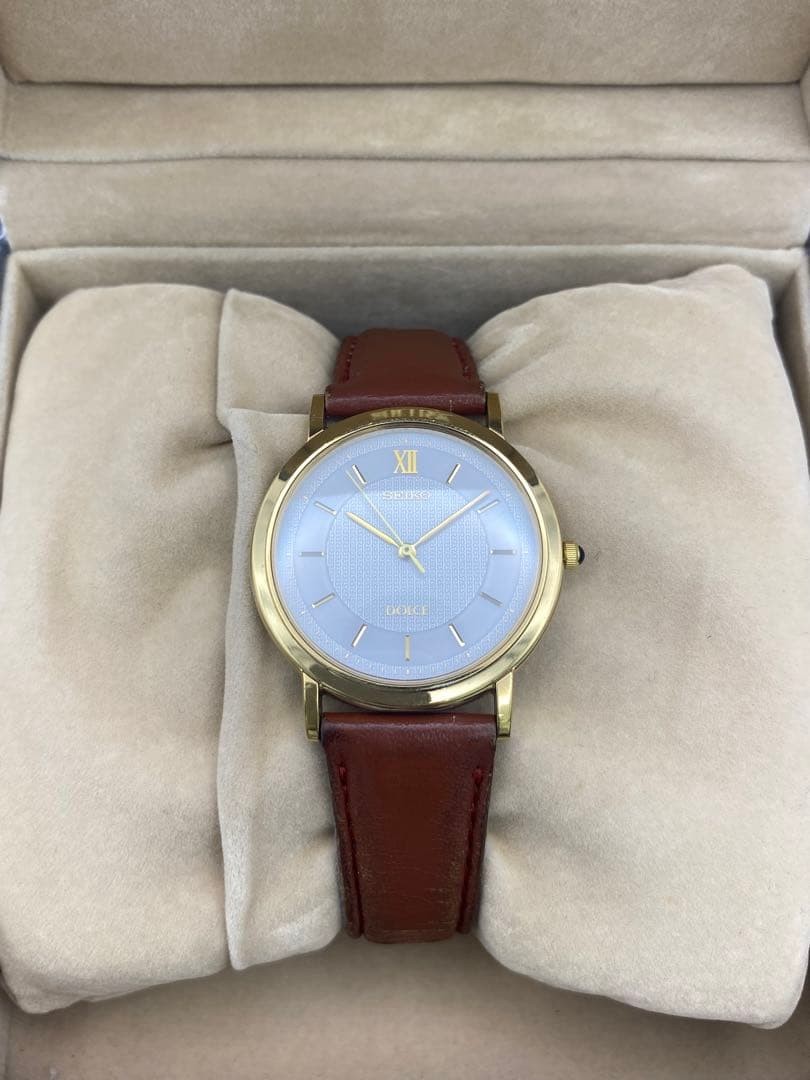Seiko Dolce 5E31-0AA0 Watch, Gold, with Box