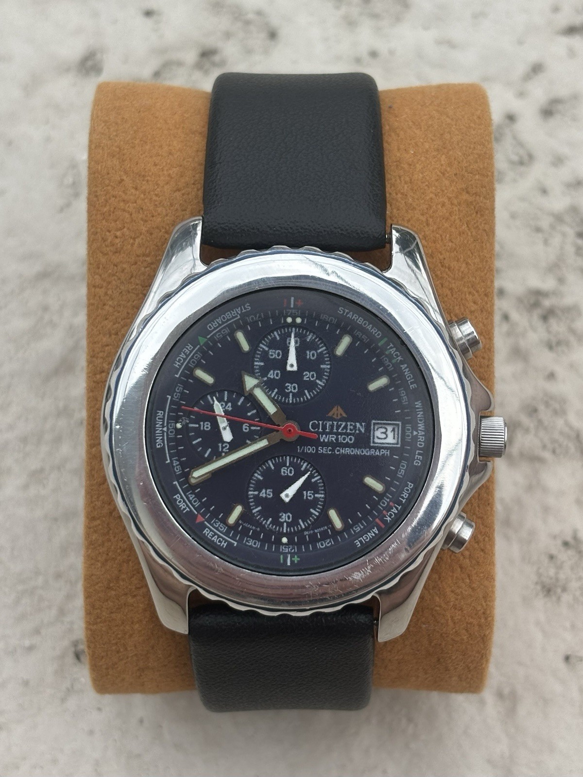 Rare Vintage 1993 CITIZEN Chronograph WR100 Quartz Men’s Watch 0610-H03281