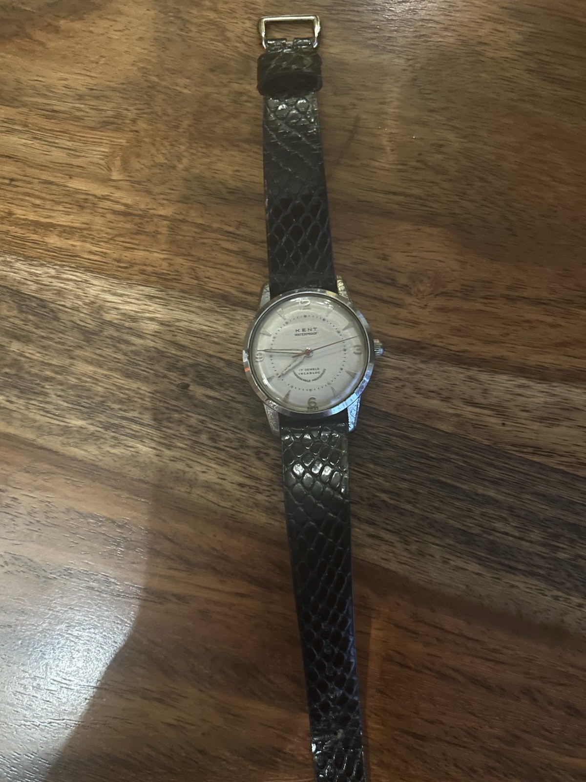 Vintage Kent Waterproof 17 Jewels Incabloc Mechanical Watch – Rare Collectible
