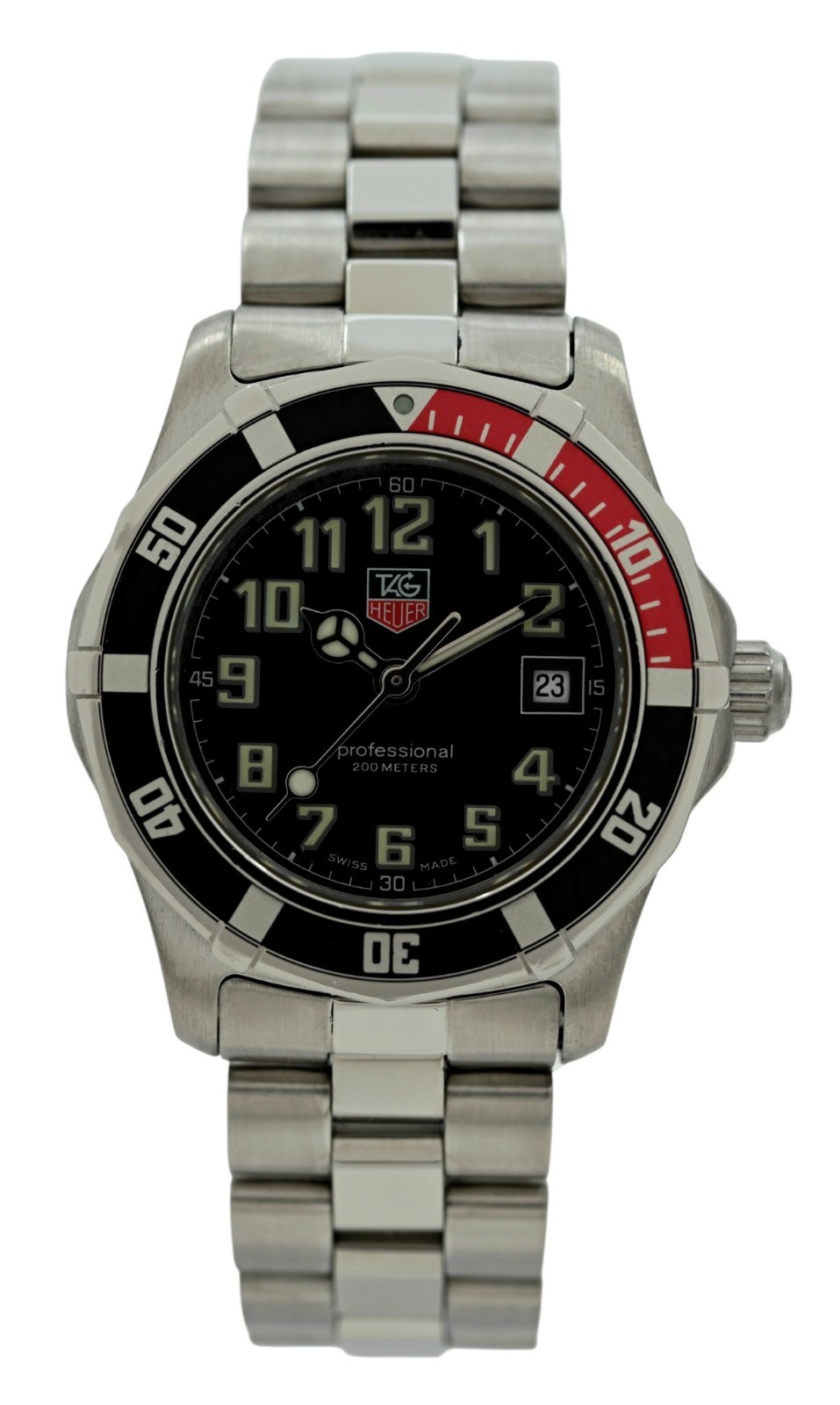 Tag Heuer 28mm Ladies Professional 2000 Series Coke Bezel SS Watch! Ref: WM1312!