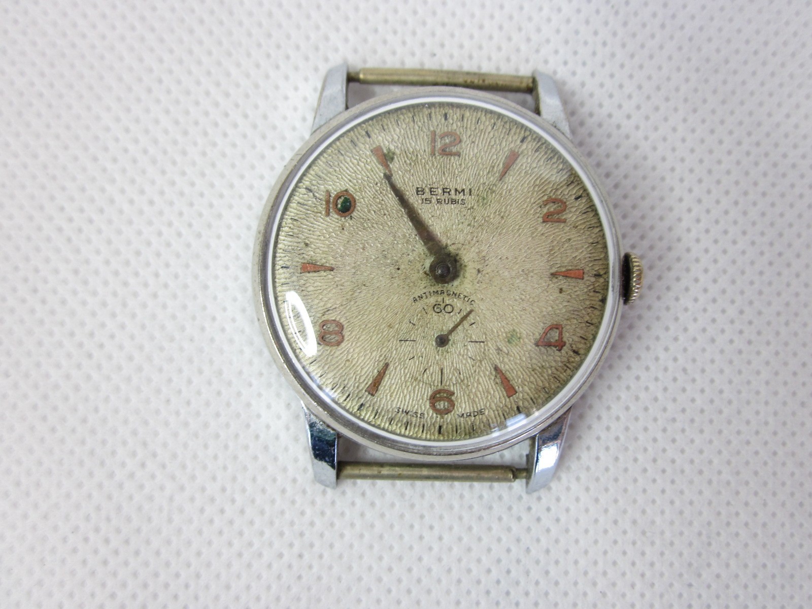 VINTAGE BERMI SWISS MECHANICAL MANUAL MENS WRISTWATCH 38MM WORKING