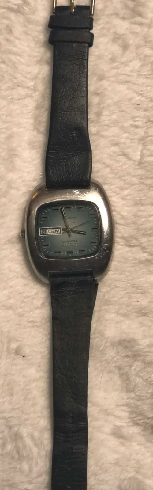 VINTAGE SEIKO AUTOMATIC 17J DUAL TONE BLUE DIAL 7009-5050 JAPAN MEN’S WORKING
