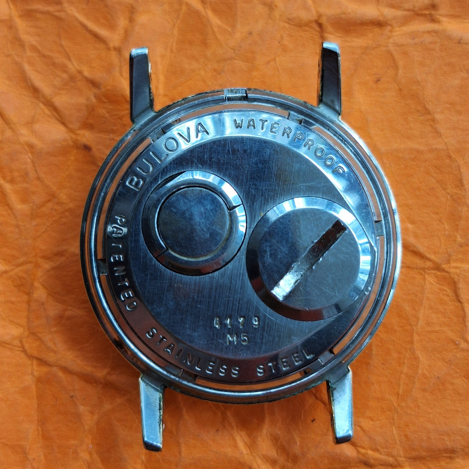 1965 BULOVA 214H HACKING ACCUTRON TUNING FORK SWISS VERSION GOLD CAPPED TOP