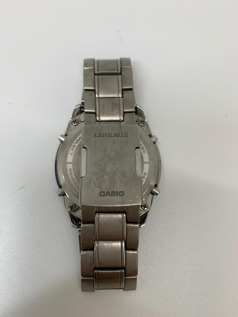 [Used] CASIO LINEAGE LIW-T130T Tough Solar Wave Ceptor Titanium Watch From JAPAN