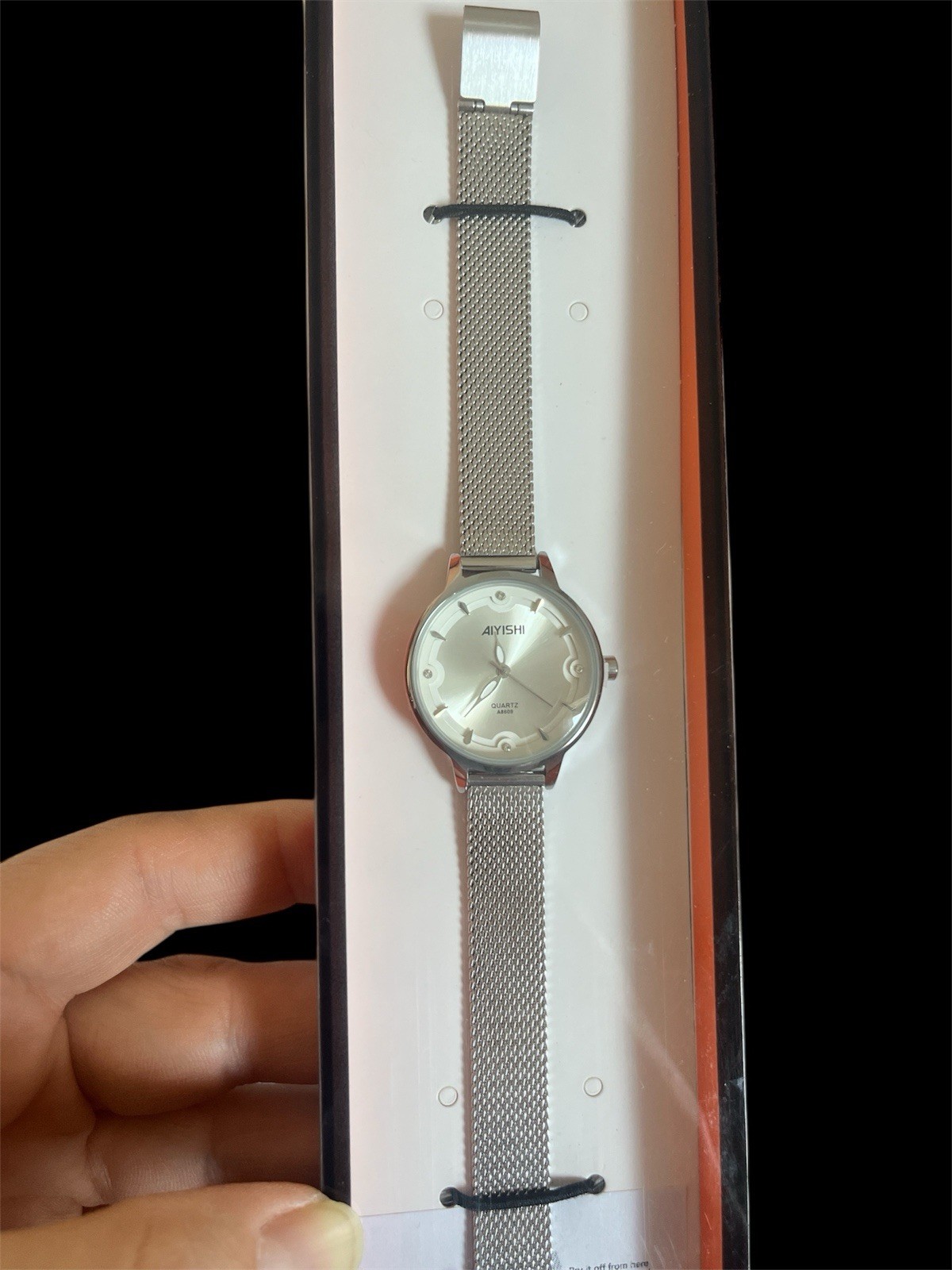 Aiyishi Silver Diamond Luxury Watch Mother-of-Pearls Accents Giftable NEW In Box