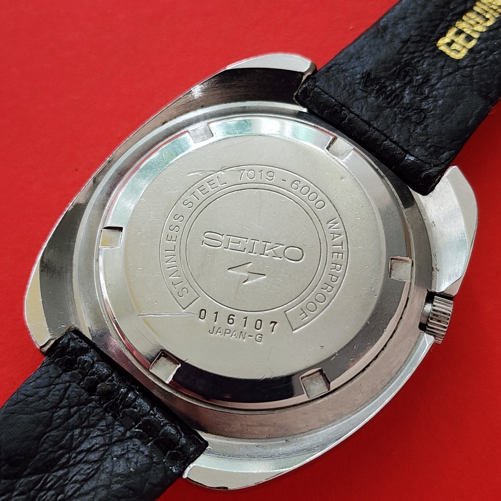 Seiko Sports Automatic Watch 1970 Inner Rotating Bezel 7019-6000 Vintage Mens