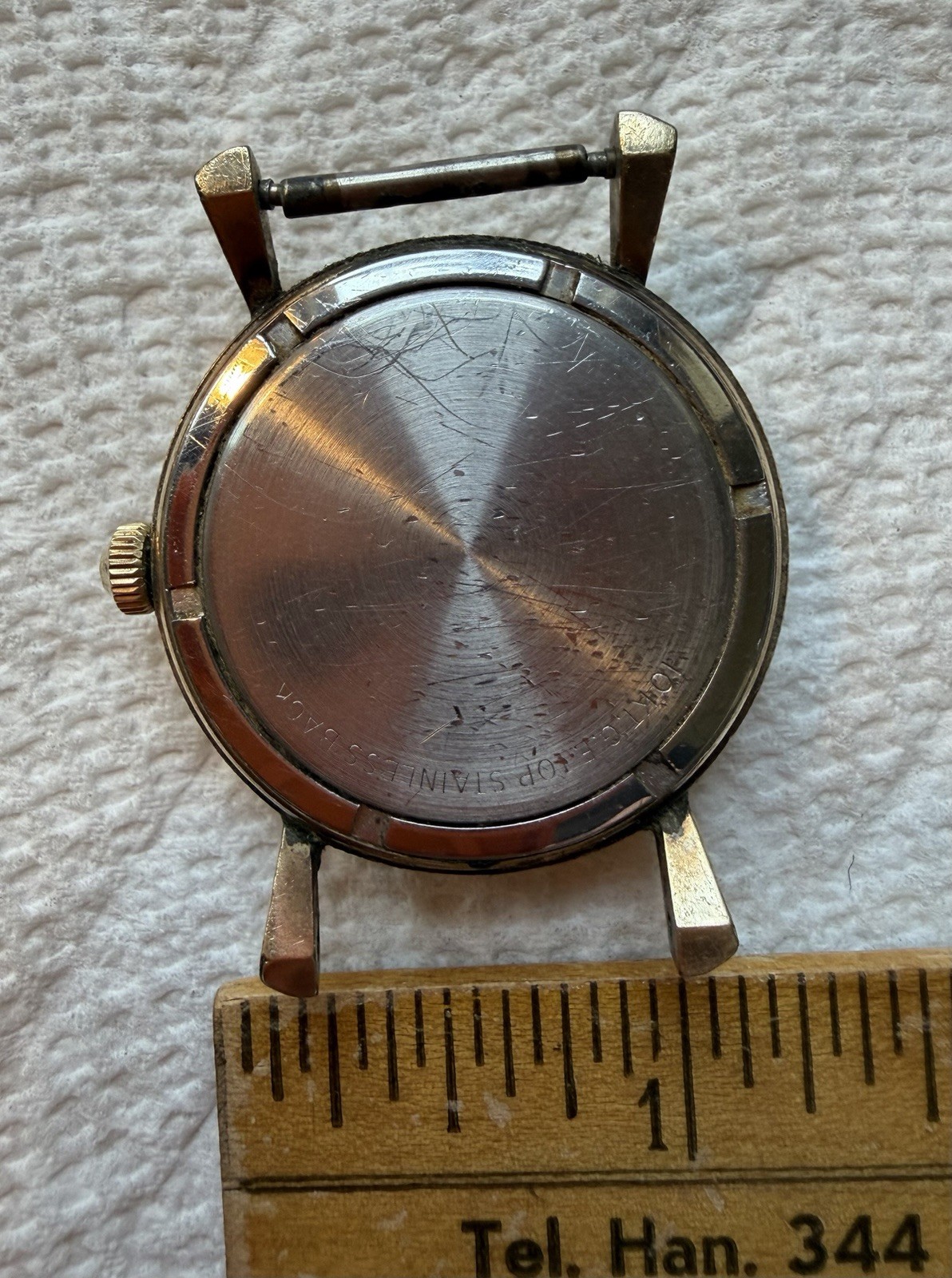 Vintage Men’s Gold Wittnauer Swiss Watch with Aztec Deco Honeycomb Dial – Repair