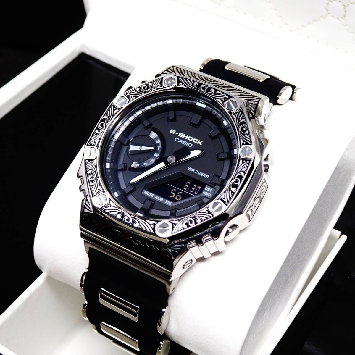 〓New〓mod Casioak〓G-Shock custom watch with main body GA2100 Stainless steel