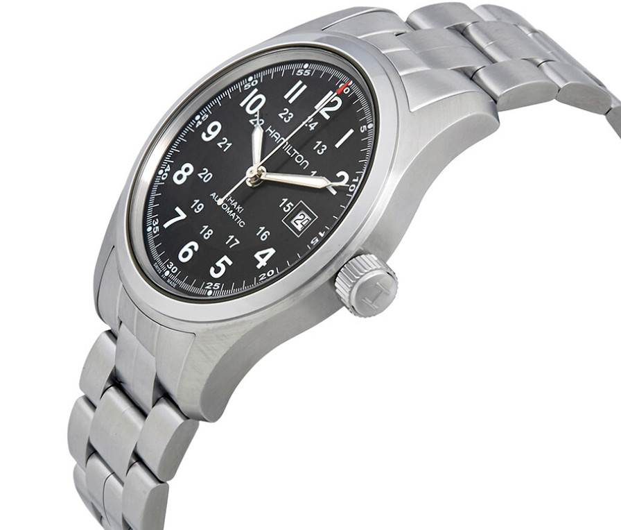 Hamilton Khaki Field Automatic Black Dial Silver Men’s Watch H70515137