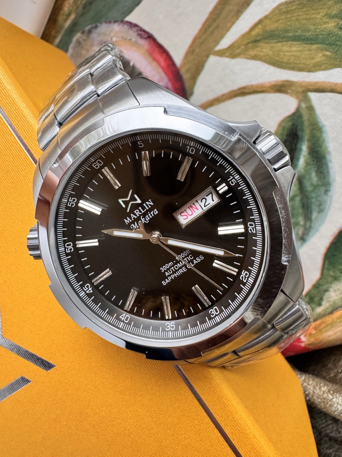 Diver watch DAY-DATE Mens 43mm 300m Sapphire BGW9 SCREW DOWN CROWN 🐟 RRP £500