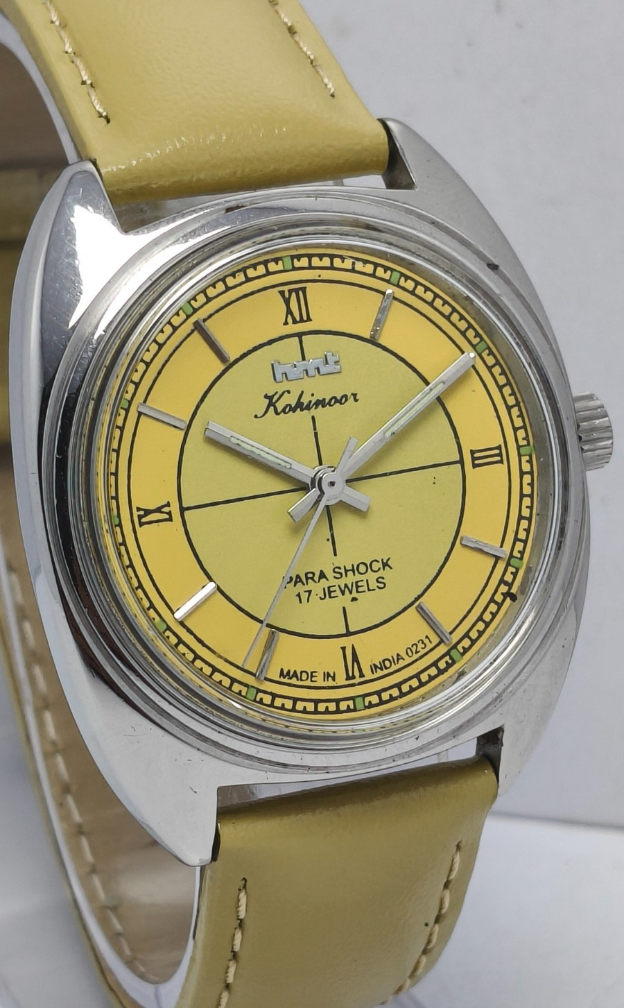 HMT Kohinoor 17 Jewels Hand Winding Wrist Watch For Men’s In Working Condition