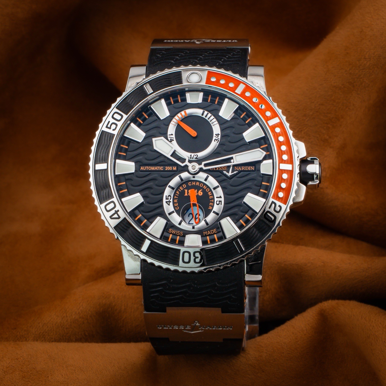 Ulysse Nardin Maxi Marine Diver Orange 45mm Limited Edition Excellent Condition