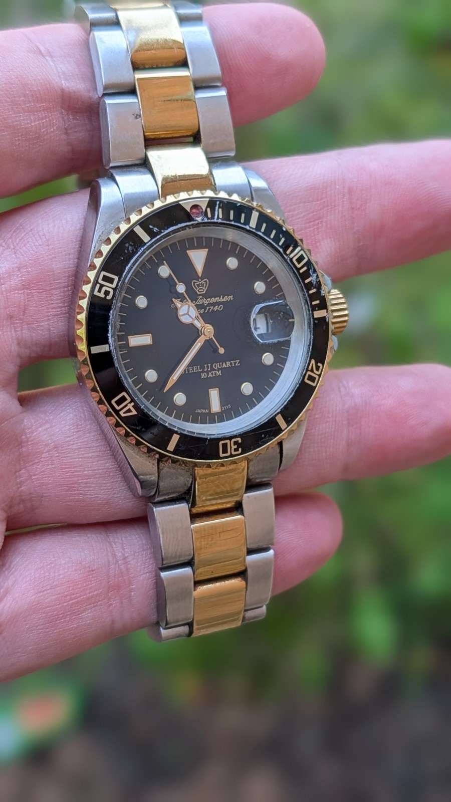 Jules Jurgensen Watch Sea Diver Two Tone Screw-down Crown Quartz