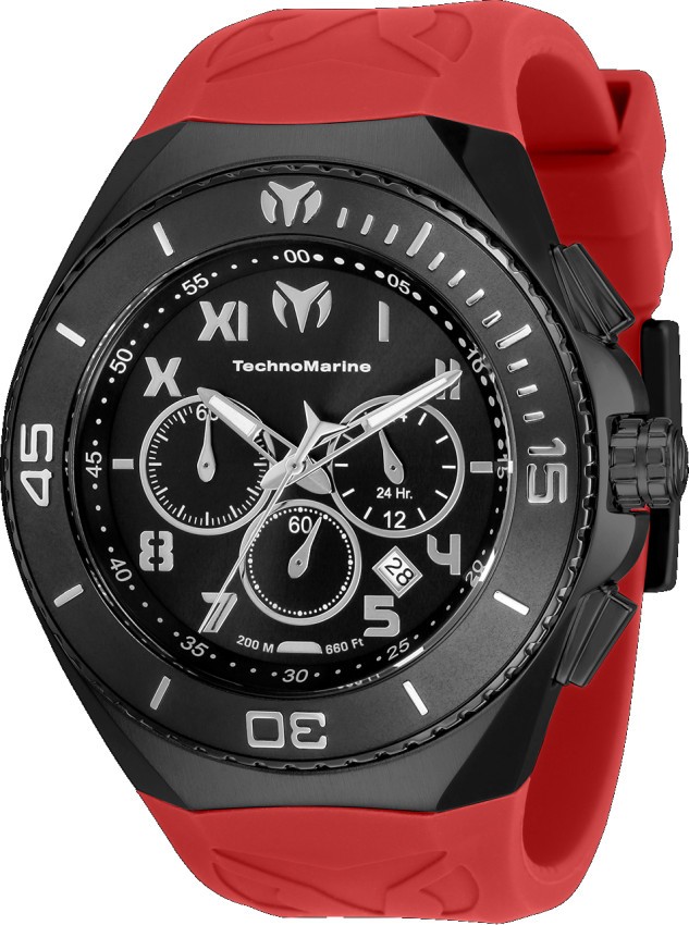 Technomarine Ocean Manta Men’s 48mm Burgundy & Gunmetal Chrono Watch TM-220000