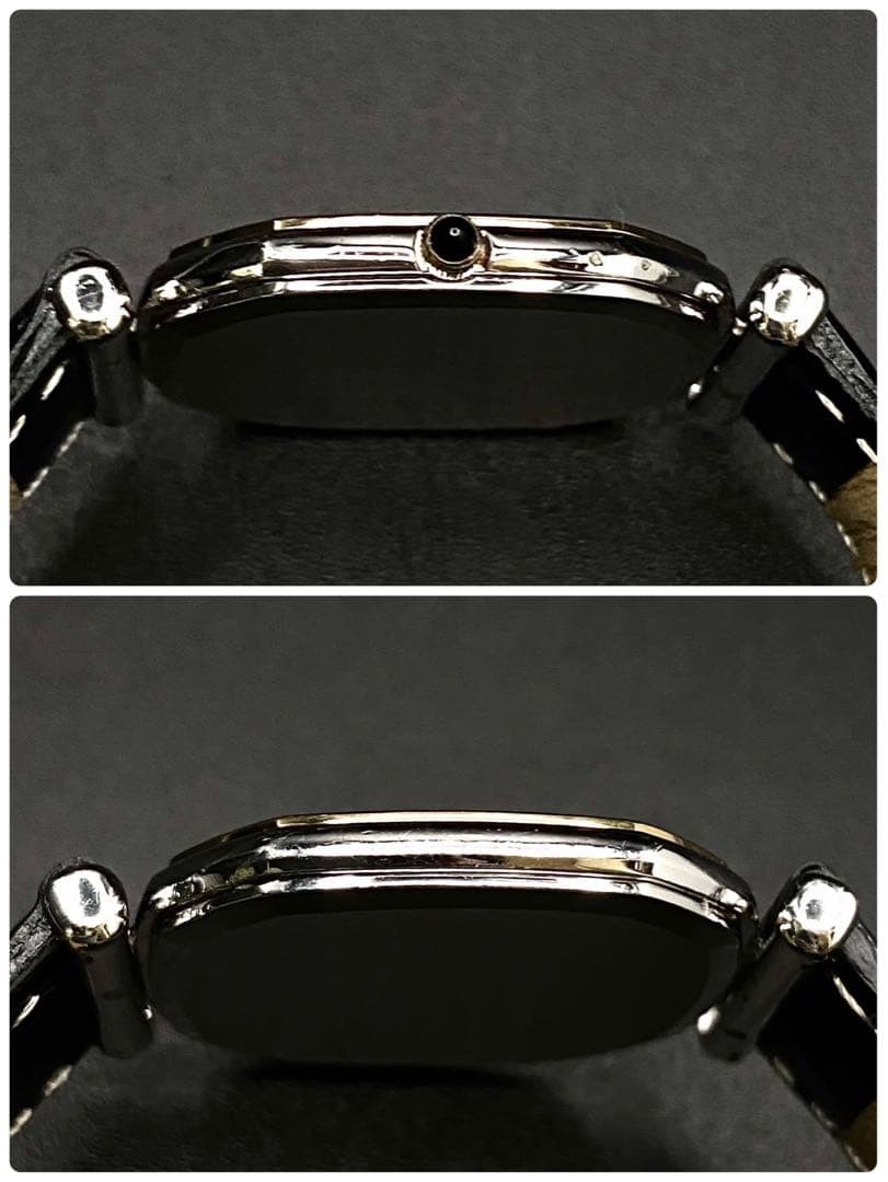 Seiko Dolce Octagon 6020-5750 Black Quartz Watch Vintage Japan 0610681