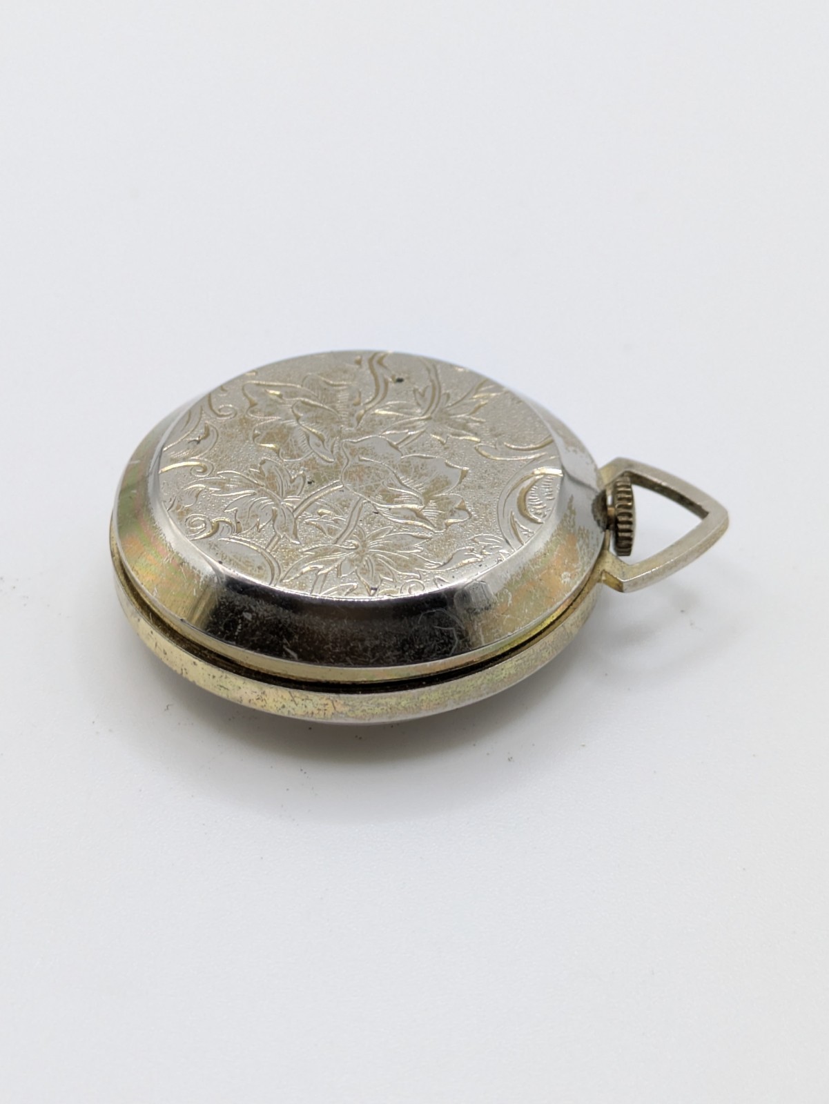 Rouan De Luxe 1 Jewel Manual Wind Swiss Pendant Watch Untested Parts 33.6mm