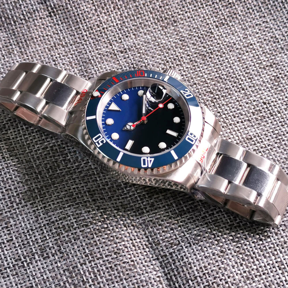 40MM NH35A PT5000 Blue/Black Dial Sapphire Glass Ceramic Bezel Auto Men’s Watch