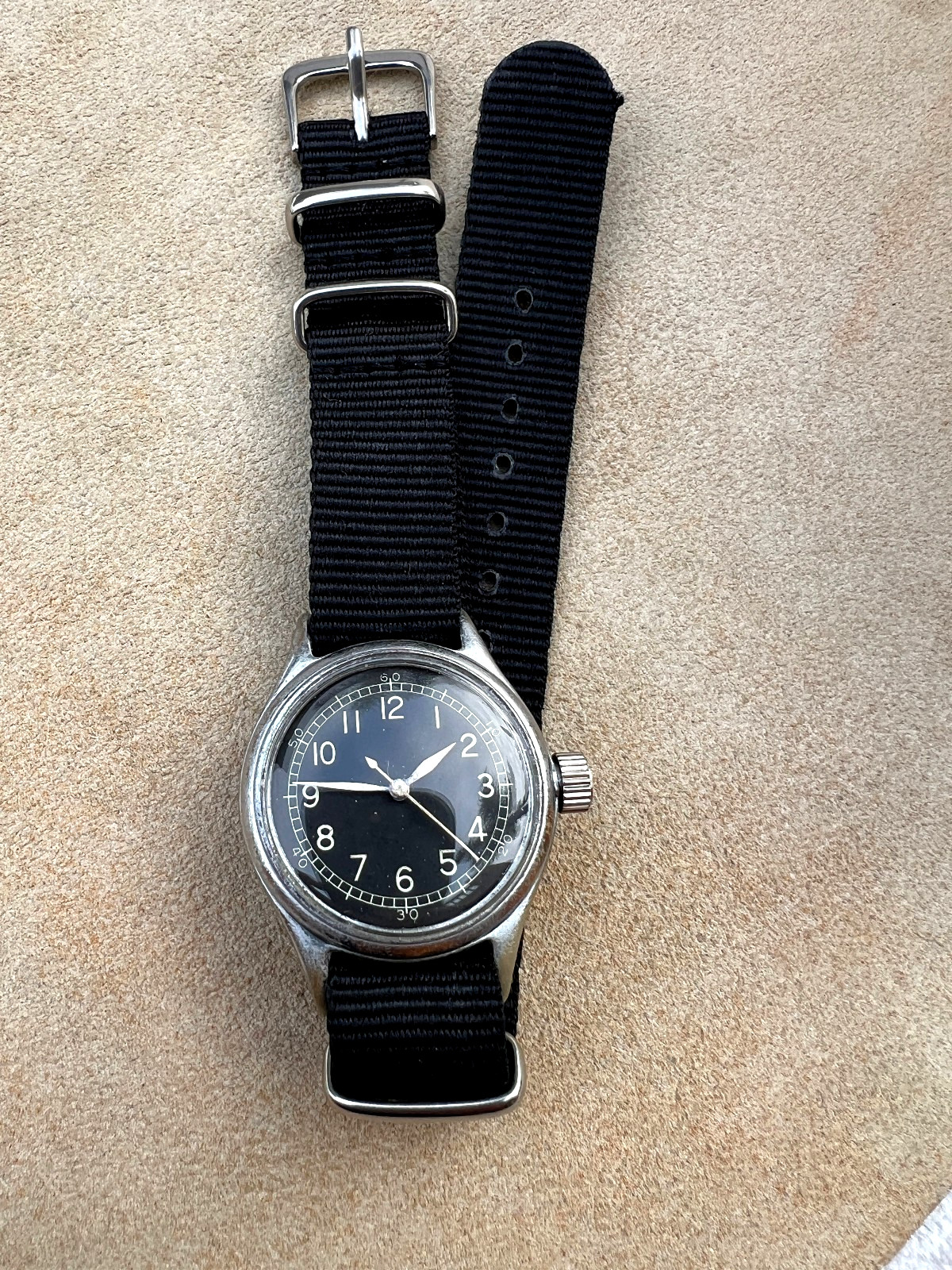 Vintage Bulova A-11 military watch WW2 10AKCH gilt black Hacks Serviced Works
