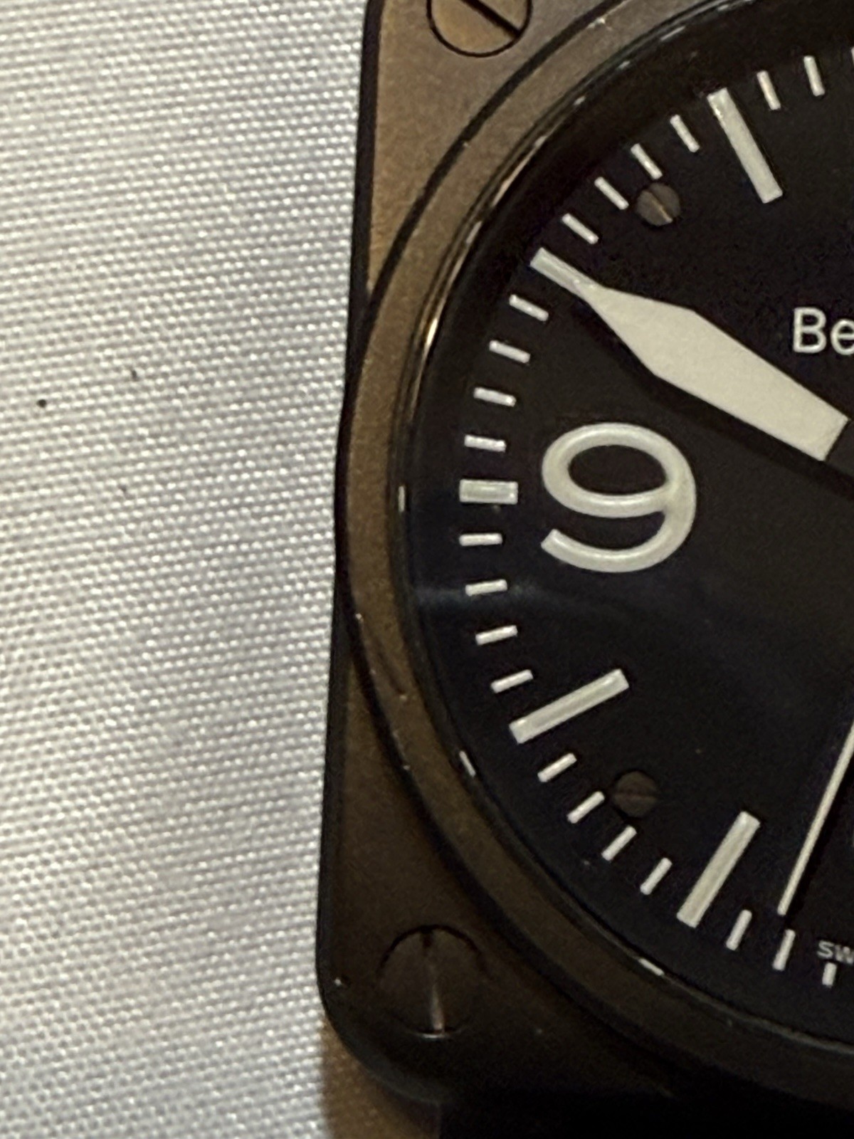 BELL & ROSS BR03-92-S Matte Black Ceramic and Stainless Steel w/ Box and Strap