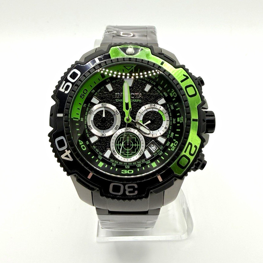Invicta TI-22 Commandor 48mm Titanium Green/Black Bezel Black Dial