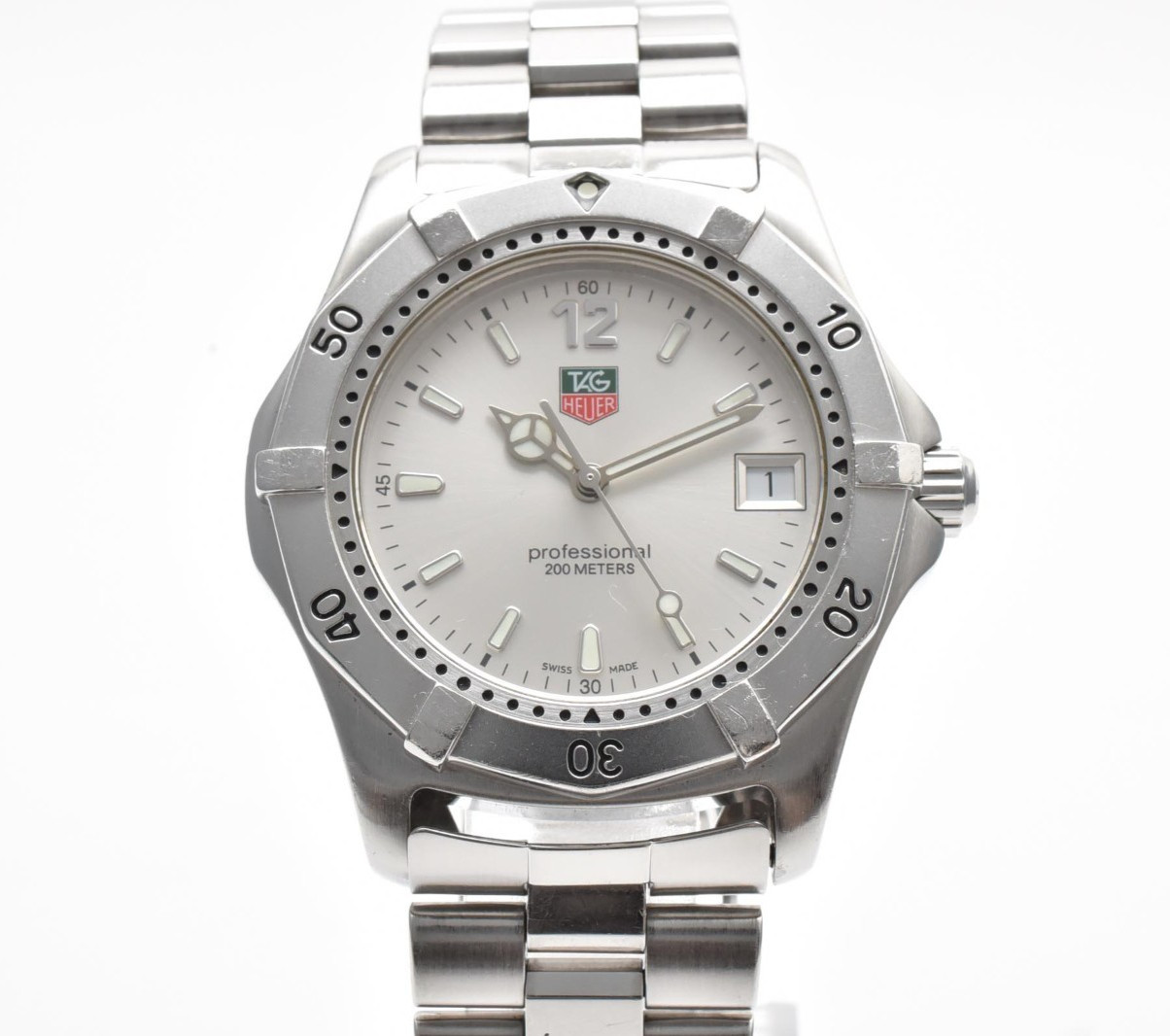 【EXC+5】TAG HEUER 2000 Professional 200M WK1112-0 Silver Dial Quartz Men’s Watch