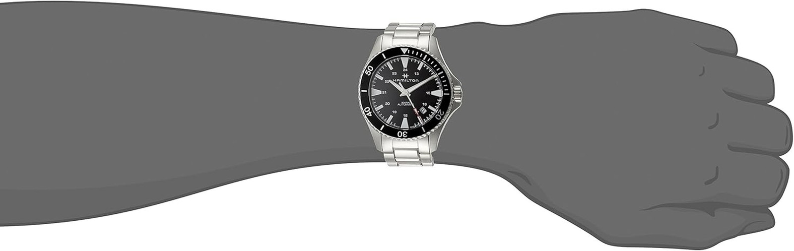 Khaki Navy Automatic Men’S Watch, 40Mm Stainless Steel Case, Swiss Made, Black D