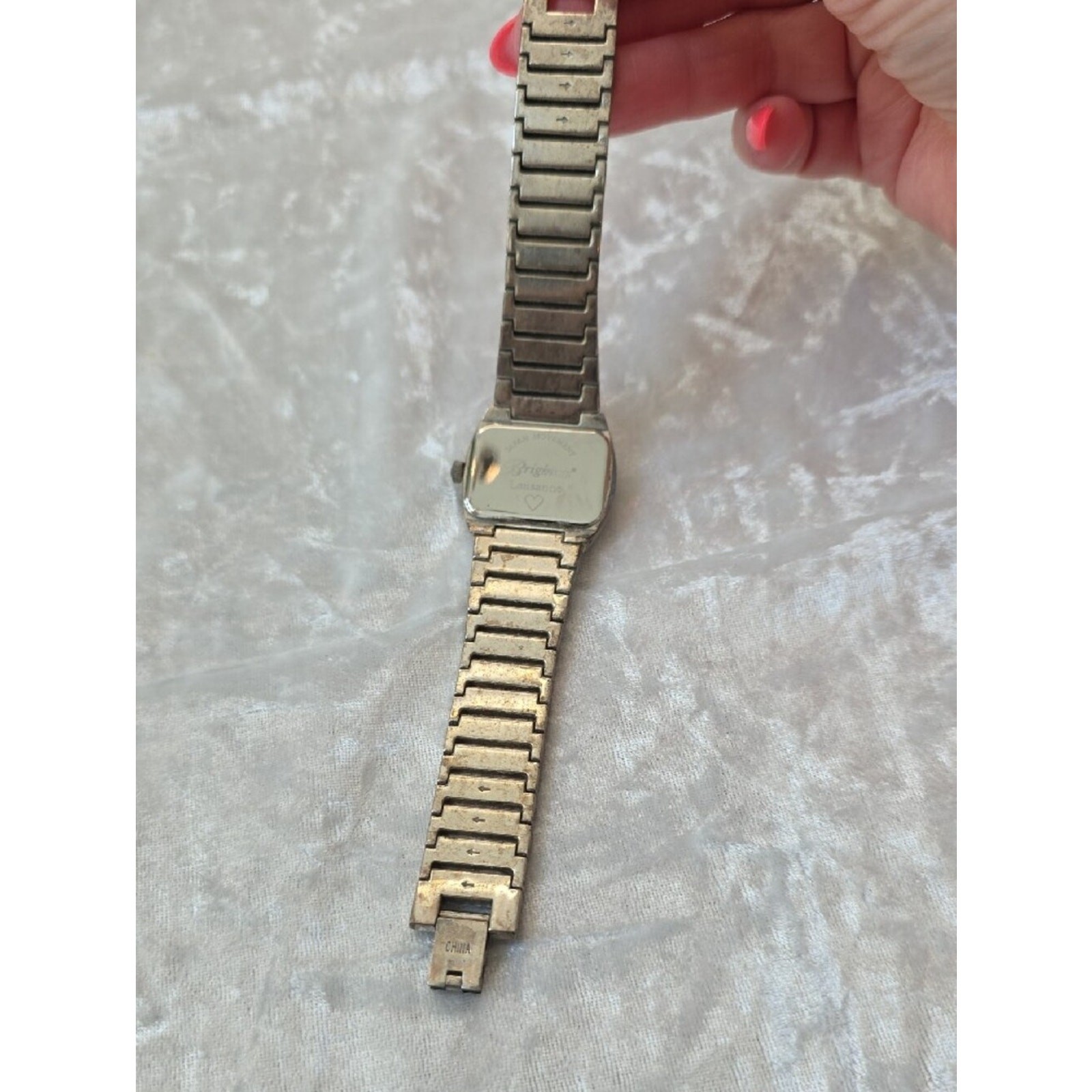 Brighton Silver and Gold-Tone Etched Bracelet Watch